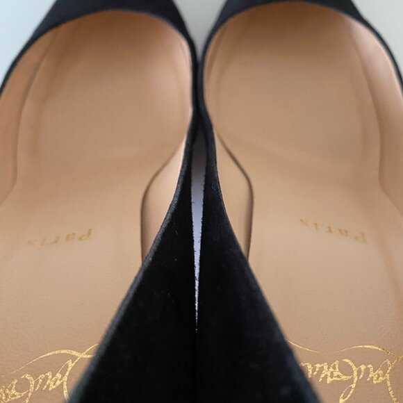 🇮🇹 Christian Louboutin / Kate Black Suede / 85mm Pump / Size 37 - Picture 9 of 15